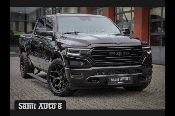 Dodge Ram 1500 LONGHORN BLACK OPS | HUD & VIRTUAL | PRIJS MET LPG + HEAD UP ADG + DEKSEL + PANORAMADAK GWJ + LUCHTVERING SER + BOM VOL | L CREW CAB | DUBBELE CABINE | 5,7L V8 HEMI 402 PK 4X4 | 5 PERSOONS | GRIJSKENTEKEN | VOORRAAD NR 2202 - 9563