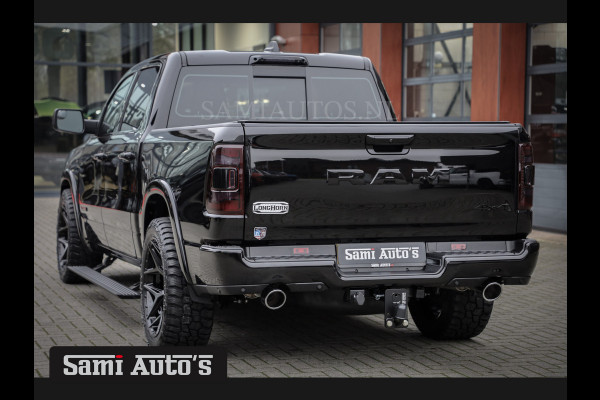 Dodge Ram 1500 LONGHORN BLACK OPS | HUD & VIRTUAL | PRIJS MET LPG + HEAD UP ADG + DEKSEL + PANORAMADAK GWJ + LUCHTVERING SER + BOM VOL | L CREW CAB | DUBBELE CABINE | 5,7L V8 HEMI 402 PK 4X4 | 5 PERSOONS | GRIJSKENTEKEN | VOORRAAD NR 2202 - 9563