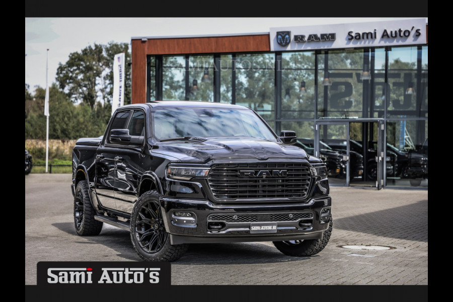 Dodge Ram NIGHT PREMIUM 2025 | BOM VOL + 14.4 INCH SCHERM BOM VOL | LUCHTVERING | HUD | HURRICAN 420PK 636 Nm TWIN TURBO | PRIJS MET LPG E DUBBELE CABINE | PICK UP | 5 PERSOONS | DC | GRIJSKENTEKEN | VOORRAAD NR 2200 - 0886