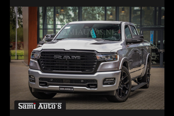 Dodge Ram 2025 NIGHT PREMIUM | BOM VOL + 14.4 INCH SCHERM BOM VOL | LUCHTVERING | HUD | HURRICAN 420PK 636 Nm TWIN TURBO | PRIJS MET LPG E DUBBELE CABINE | PICK UP | 5 PERSOONS | DC | GRIJSKENTEKEN | VOORRAAD NR 2215 - 4984