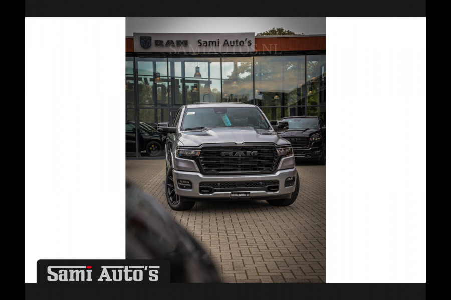 Dodge Ram 2025 NIGHT PREMIUM | BOM VOL + 14.4 INCH SCHERM BOM VOL | LUCHTVERING | HUD | HURRICAN 420PK 636 Nm TWIN TURBO | PRIJS MET LPG E DUBBELE CABINE | PICK UP | 5 PERSOONS | DC | GRIJSKENTEKEN | VOORRAAD NR 2215 - 4984