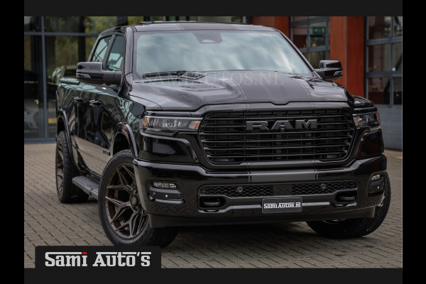 Dodge Ram 2025 LARAMIE NIGHT | 14,4 SCHERM + 10.2 INCH PASSENGER SCREEN | HURRICAN 420PK 636 Nm TWIN TURBO | PRIJS MET LPG EN COVER EN GAR DUBBELE CABINE | PICK UP | 5 PERSOONS | DC | GRIJSKENTEKEN | VOORAAD 2220 - 5039