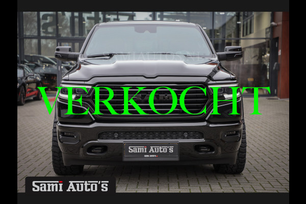 Dodge Ram 1500 LONGHORN| BLACK OPS | HUD & VIRTUAL | PRIJS MET LPG + HEAD UP ADG + DEKSEL + PANORAMADAK GWJ + LUCHTVERING SER + BOM VOL |  CREW CAB | DUBBELE CABINE | 5,7L V8 HEMI 402 PK 4X4 | 5 PERSOONS | GRIJSKENTEKEN | VOORRAAD NR 2185 - 9547