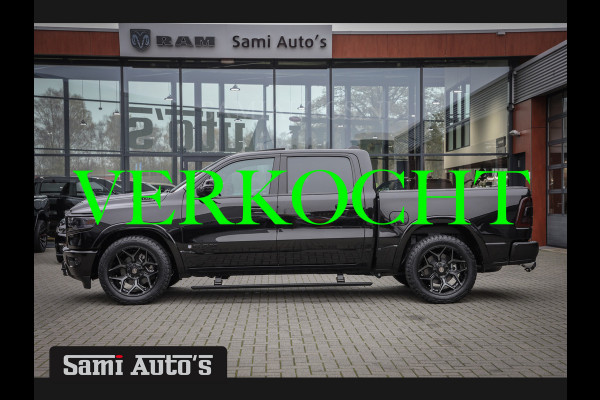 Dodge Ram 1500 LONGHORN| BLACK OPS | HUD & VIRTUAL | PRIJS MET LPG + HEAD UP ADG + DEKSEL + PANORAMADAK GWJ + LUCHTVERING SER + BOM VOL |  CREW CAB | DUBBELE CABINE | 5,7L V8 HEMI 402 PK 4X4 | 5 PERSOONS | GRIJSKENTEKEN | VOORRAAD NR 2185 - 9547