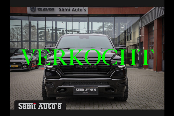 Dodge Ram 1500 LONGHORN| BLACK OPS | HUD & VIRTUAL | PRIJS MET LPG + HEAD UP ADG + DEKSEL + PANORAMADAK GWJ + LUCHTVERING SER + BOM VOL |  CREW CAB | DUBBELE CABINE | 5,7L V8 HEMI 402 PK 4X4 | 5 PERSOONS | GRIJSKENTEKEN | VOORRAAD NR 2185 - 9547