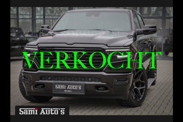 Dodge Ram 1500 LONGHORN| BLACK OPS | HUD & VIRTUAL | PRIJS MET LPG + HEAD UP ADG + DEKSEL + PANORAMADAK GWJ + LUCHTVERING SER + BOM VOL |  CREW CAB | DUBBELE CABINE | 5,7L V8 HEMI 402 PK 4X4 | 5 PERSOONS | GRIJSKENTEKEN | VOORRAAD NR 2185 - 9547