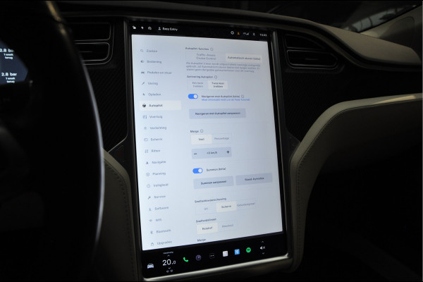 Tesla Model S 100D Enhanced Autopilot ACC Open Panodak Leer Elektr. achterklep 21'' LM velgen PDC Lane Carbon Stuurverwarming Alcantara hemel