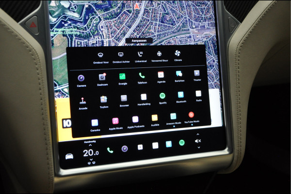 Tesla Model S 100D Enhanced Autopilot ACC Open Panodak Leer Elektr. achterklep 21'' LM velgen PDC Lane Carbon Stuurverwarming Alcantara hemel