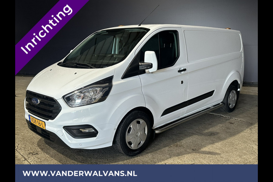 Ford Transit Custom 340 2.0 TDCI 130pk L2H1 inrichting Euro6 Airco | Omvormer | 2800kg Trekhaak stoelverwarming, LED, Cruisecontrol, Parkeersensoren, Verwarmde voorruit