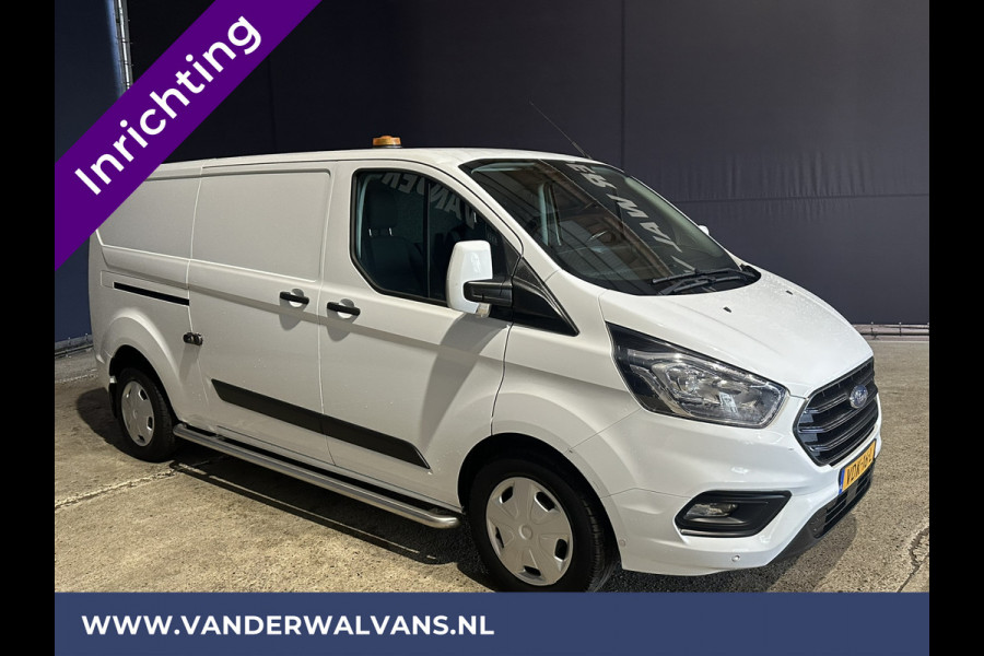 Ford Transit Custom 340 2.0 TDCI 130pk L2H1 inrichting Euro6 Airco | Omvormer | 2800kg Trekhaak stoelverwarming, LED, Cruisecontrol, Parkeersensoren, Verwarmde voorruit