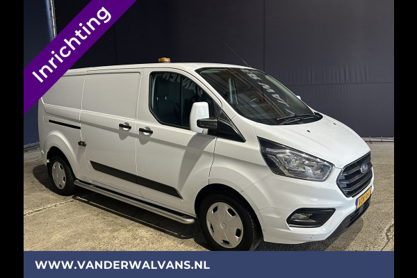 Ford Transit Custom 340 2.0 TDCI 130pk L2H1 inrichting Euro6 Airco | Omvormer | 2800kg Trekhaak stoelverwarming, LED, Cruisecontrol, Parkeersensoren, Verwarmde voorruit