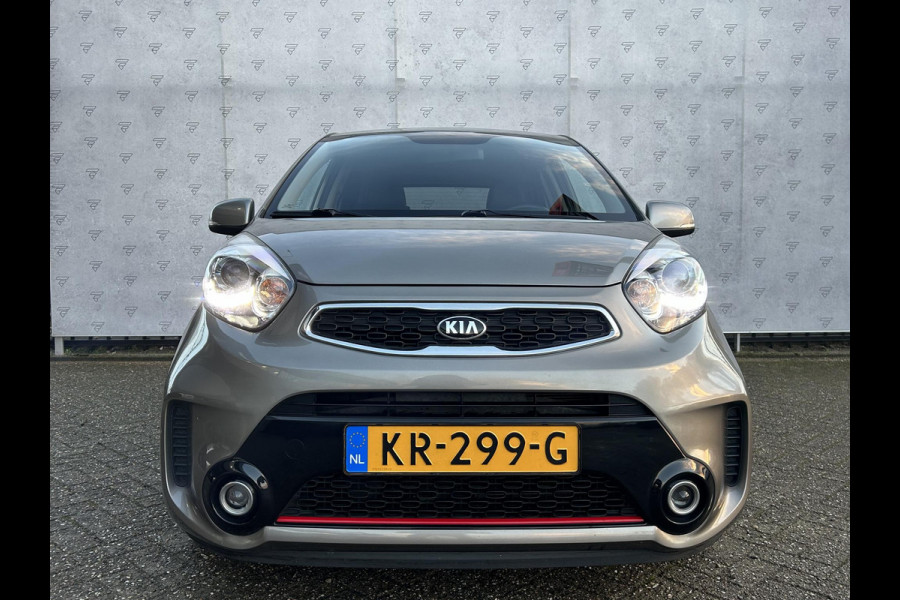 Kia Picanto 1.2 CVVT SportsLine Navigator | Navi | Cruise | Sensoren | Stoelverwarming | Camera | Vol Leder |