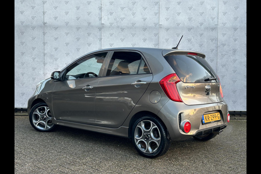 Kia Picanto 1.2 CVVT SportsLine Navigator | Navi | Cruise | Sensoren | Stoelverwarming | Camera | Vol Leder |