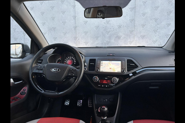 Kia Picanto 1.2 CVVT SportsLine Navigator | Navi | Cruise | Sensoren | Stoelverwarming | Camera | Vol Leder |