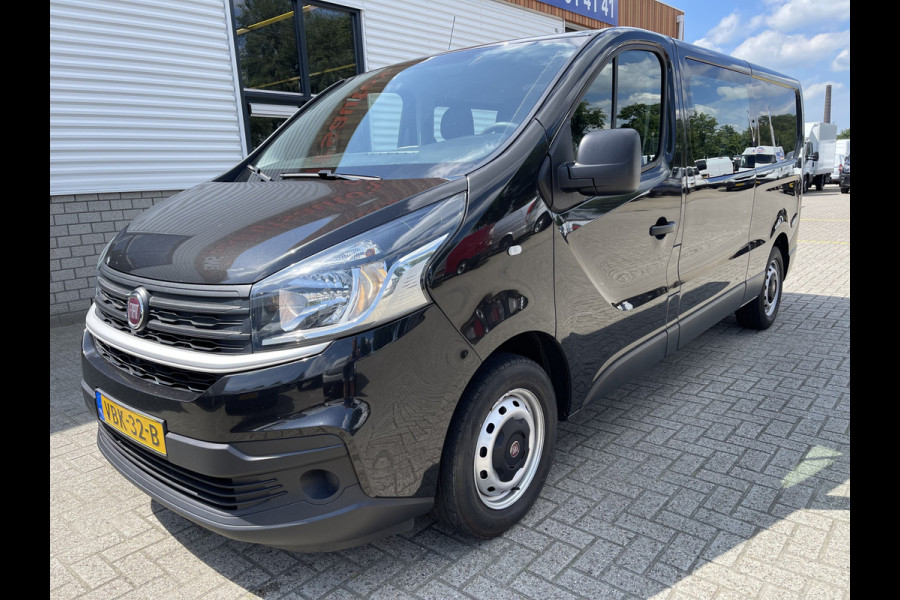 Fiat Talento 1.6 MJ 125pk EcoJet L2H1 DC 6 persoons / vaste prijs rijklaar € 20.950 ex btw / lease vanaf € 375 / zwart metallic / airco / cruise / navi / trekhaak / pdc achter / euro 6 diesel !