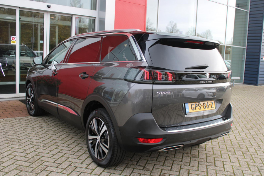 Peugeot 5008 1.2 130PK GT | PANORAMISCH SCHUIF/KANTEL DAK | 360° CAMERA | 7-PERSOONS | NAVIGATIE 10" TOUCHSCREEN | APPLE CARPLAY/ANDROID AUTO | 18" LICHTMETALEN VELGEN | KEYLESS ENTRY/START | CLIMATE CONTROL | ADAPTIVE CRUISE CONTROL | STOEL VERWARMING | ELEKTRISCHE ACHTERKLEP | DODEHOEK BEWAKING |