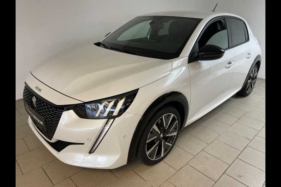 Peugeot 208 1.2 PureTech GT-Line AIRCO NAVI CRUISE BLUETOOTH APPLE CARPLAY LED VERLICHTING ZWARTE HEMEL PARELMOER WIT NIEUWSTAAT