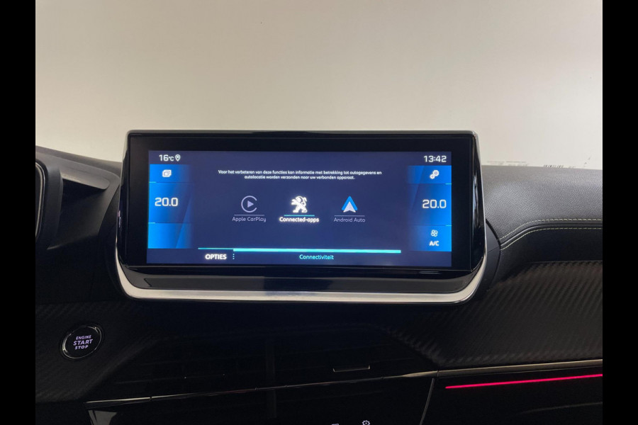 Peugeot 208 1.2 PureTech GT-Line AIRCO NAVI CRUISE BLUETOOTH APPLE CARPLAY LED VERLICHTING ZWARTE HEMEL PARELMOER WIT NIEUWSTAAT