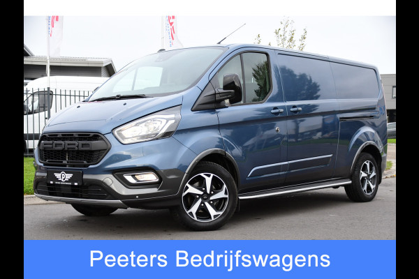 Ford Transit Custom 300 2.0 TDCI L2H1 Active Camera, Cruise, Carplay, 2 x Schuifdeur, Trekhaak, Leder, LED, Sensoren, 130PK, UNIEK!