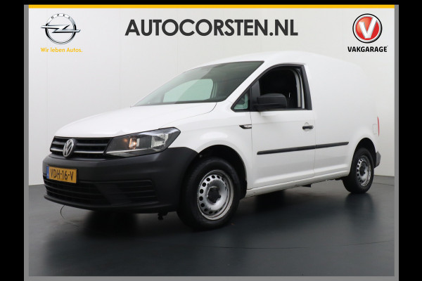 Volkswagen Caddy 2.0TDI EURO 6 Airco Schuifdeur-R Betonplex-Vloer Lat om Lat betimmering Multimedia systeem ESP ASR Elek.ramen Buitenspiegels ele Vervolgbotsing preventie Bluetooth  Brake Assist System Achterruit+Wissers+verwarmd Tussenwand m rooster Achterruitenwisser