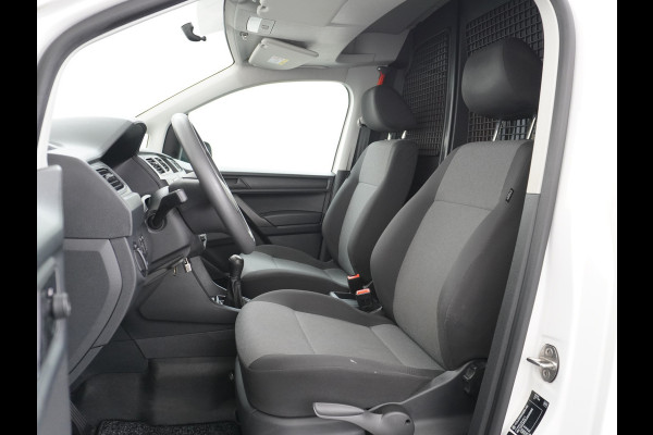 Volkswagen Caddy 2.0TDI EURO 6 Airco Schuifdeur-R Betonplex-Vloer Lat om Lat betimmering Multimedia systeem ESP ASR Elek.ramen Buitenspiegels ele Vervolgbotsing preventie Bluetooth  Brake Assist System Achterruit+Wissers+verwarmd Tussenwand m rooster Achterruitenwisser