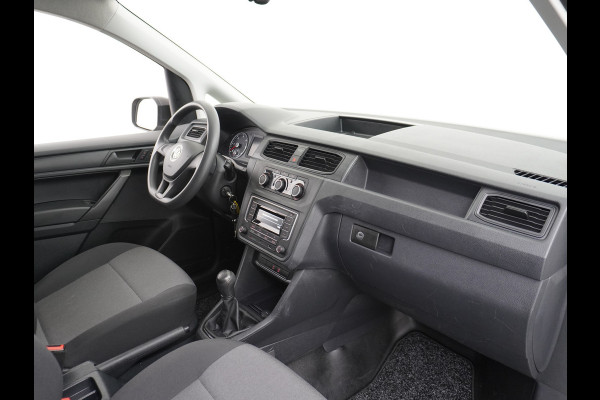 Volkswagen Caddy 2.0TDI EURO 6 Airco Schuifdeur-R Betonplex-Vloer Lat om Lat betimmering Multimedia systeem ESP ASR Elek.ramen Buitenspiegels ele Vervolgbotsing preventie Bluetooth  Brake Assist System Achterruit+Wissers+verwarmd Tussenwand m rooster Achterruitenwisser