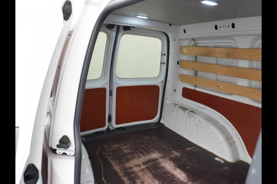 Volkswagen Caddy 2.0TDI EURO 6 Airco Schuifdeur-R Betonplex-Vloer Lat om Lat betimmering Multimedia systeem ESP ASR Elek.ramen Buitenspiegels ele Vervolgbotsing preventie Bluetooth  Brake Assist System Achterruit+Wissers+verwarmd Tussenwand m rooster Achterruitenwisser