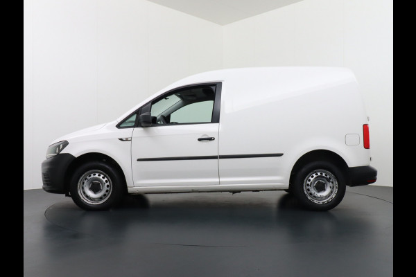 Volkswagen Caddy 2.0TDI EURO 6 Airco Schuifdeur-R Betonplex-Vloer Lat om Lat betimmering Multimedia systeem ESP ASR Elek.ramen Buitenspiegels ele Vervolgbotsing preventie Bluetooth  Brake Assist System Achterruit+Wissers+verwarmd Tussenwand m rooster Achterruitenwisser