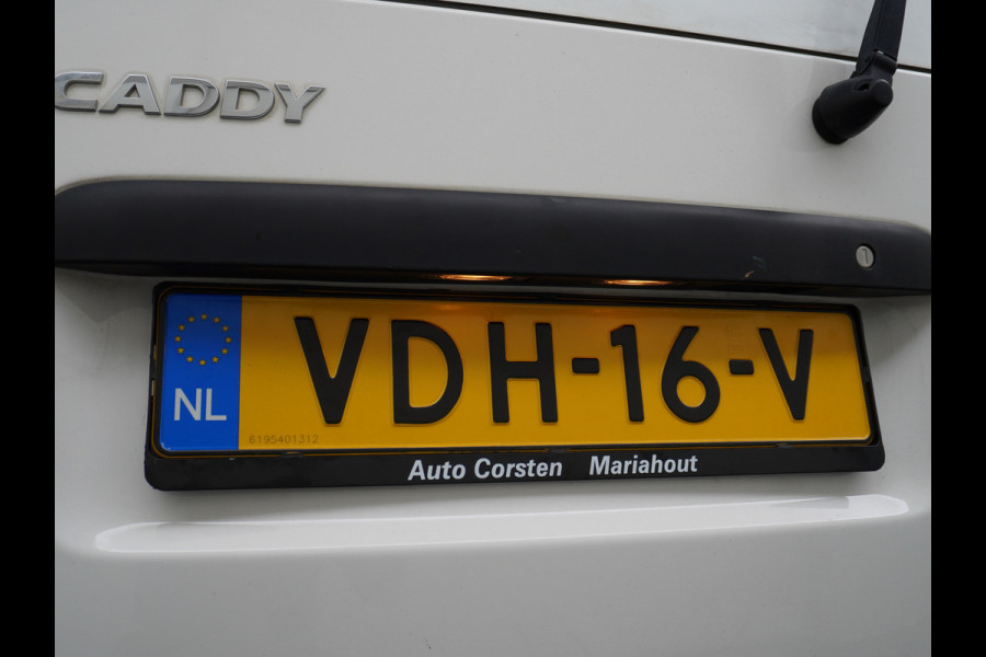 Volkswagen Caddy 2.0TDI EURO 6 Airco Schuifdeur-R Betonplex-Vloer Lat om Lat betimmering Multimedia systeem ESP ASR Elek.ramen Buitenspiegels ele Vervolgbotsing preventie Bluetooth  Brake Assist System Achterruit+Wissers+verwarmd Tussenwand m rooster Achterruitenwisser