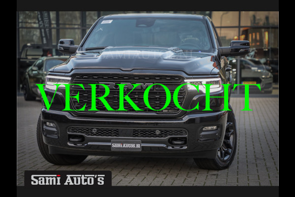 Dodge Ram 1500 LIMITED NIGHT H.O 540PK 706 Nm | XB9 | MASSAGE | BOM VOL | CREW CAB | DUBBELE CABINE | GRIJSKENTEKEN | €99950,- EXCL BTW | VOORRAAD 2267 - 7663