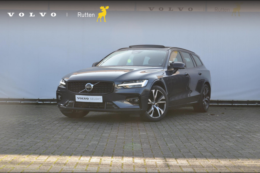 Volvo V60 163pk B3 Ultimate Dark / Adoptieve Cruise control / Pilot Assist / Semi elektrische trekhaak / 360 camera / Apple Carplay/ Panoramisch schuif-kanteldak / Stoel- en stuurwielverwarming/ Elektrisch verstelbare stoelen met geheugen /