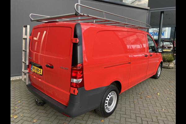 Mercedes-Benz Vito 114 CDI Extra Lang Airco - Cruise control - Navi full map - A-uitrijcamera - MF-Lederen stuurwiel - Trekhaak - Lendesteun - Bedrijfswageninrichting Sortimo - Zijschuifd.R - Tussenschot V - Imperial met trap