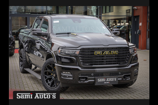 Dodge Ram PREMIUM NIGHT EDITION | MAY 2025 BOM VOL + 14.4 INCH SCHERM | LUCHTVERING | HUD | HURRICAN 420PK 636 Nm TWIN TURBO | PRIJS MET L DUBBELE CABINE | PICK UP | 5 PERSOONS | DC | GRIJSKENTEKEN | VOORRAAD NR 2232 - 3424