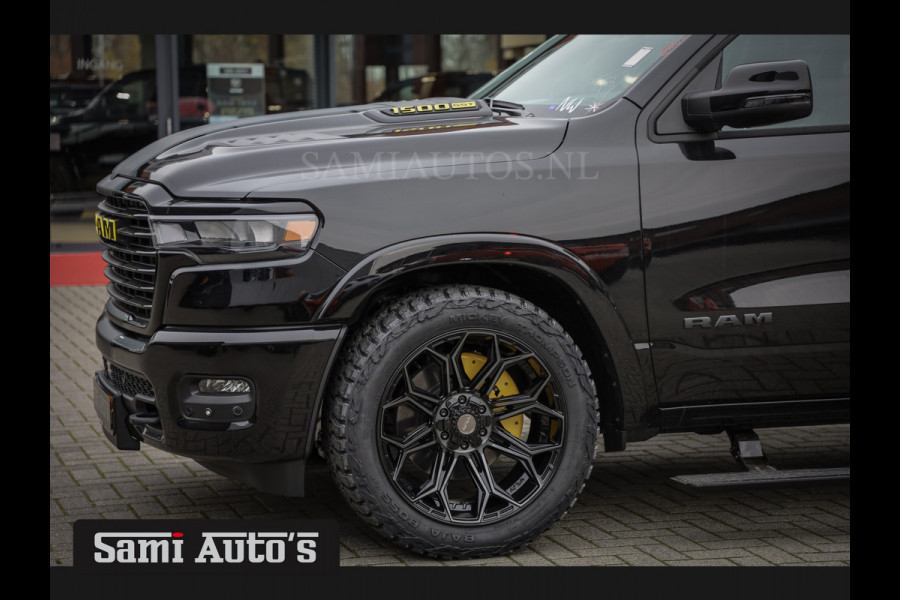 Dodge Ram PREMIUM NIGHT EDITION | MAY 2025 BOM VOL + 14.4 INCH SCHERM | LUCHTVERING | HUD | HURRICAN 420PK 636 Nm TWIN TURBO | PRIJS MET L DUBBELE CABINE | PICK UP | 5 PERSOONS | DC | GRIJSKENTEKEN | VOORRAAD NR 2232 - 3424