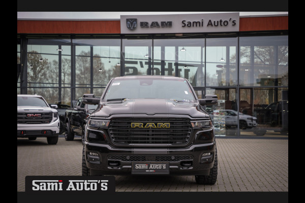 Dodge Ram PREMIUM NIGHT EDITION | MAY 2025 BOM VOL + 14.4 INCH SCHERM | LUCHTVERING | HUD | HURRICAN 420PK 636 Nm TWIN TURBO | PRIJS MET L DUBBELE CABINE | PICK UP | 5 PERSOONS | DC | GRIJSKENTEKEN | VOORRAAD NR 2232 - 3424