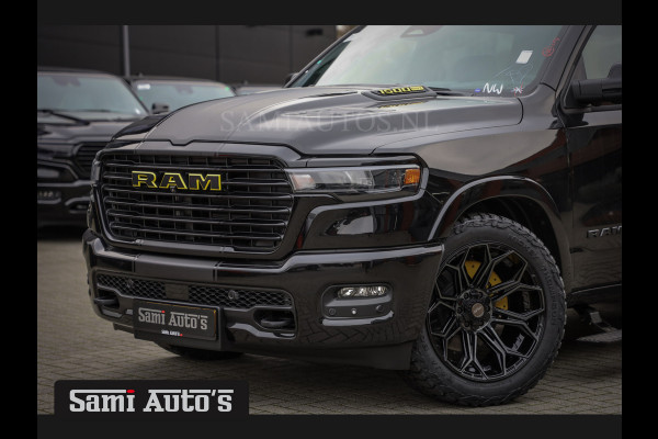 Dodge Ram PREMIUM NIGHT EDITION | MAY 2025 BOM VOL + 14.4 INCH SCHERM | LUCHTVERING | HUD | HURRICAN 420PK 636 Nm TWIN TURBO | PRIJS MET L DUBBELE CABINE | PICK UP | 5 PERSOONS | DC | GRIJSKENTEKEN | VOORRAAD NR 2232 - 3424