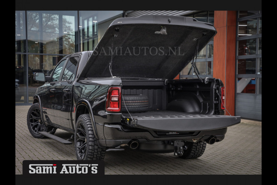 Dodge Ram PREMIUM NIGHT EDITION | MAY 2025 BOM VOL + 14.4 INCH SCHERM | LUCHTVERING | HUD | HURRICAN 420PK 636 Nm TWIN TURBO | PRIJS MET L DUBBELE CABINE | PICK UP | 5 PERSOONS | DC | GRIJSKENTEKEN | VOORRAAD NR 2232 - 3424