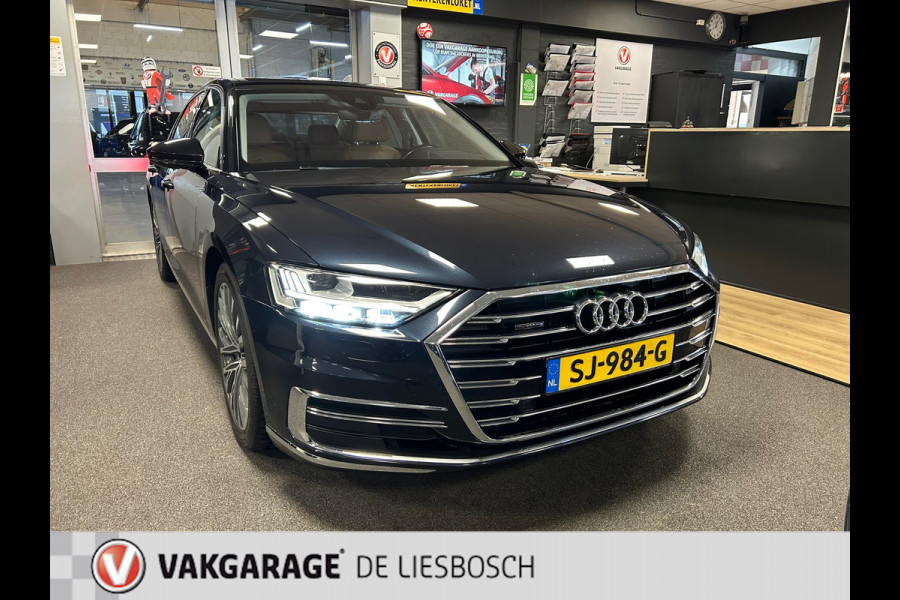 Audi A8 55 TFSI quattro / Leder / Navigatie / 20inch / B&O / stoel verwarming voor + achter.