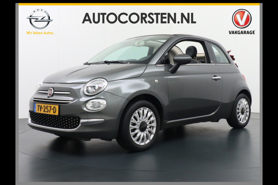 Fiat 500C 1.2 AUT-5 Cabrio Ecc Multimedia Bluetooth Pdc Elec.ramen/spiegels Led Lmv 15" Isofix Achterbank Neerklapbaar ABS ASR EURO6