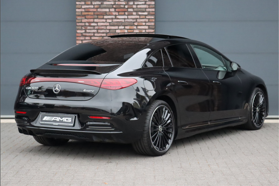 Mercedes-Benz EQE 500 4MATIC AMG Line 91 kWh | Hyperscreen | Achterasbesturing | Airmatic | Distronic+ | Stoelventilatie | Massage | Verwarmd Stuurwiel | Burmester | Digital Light | Panoramadak |