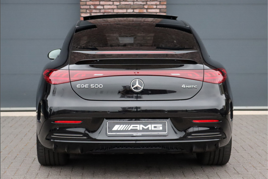 Mercedes-Benz EQE 500 4MATIC AMG Line 91 kWh | Hyperscreen | Achterasbesturing | Airmatic | Distronic+ | Stoelventilatie | Massage | Verwarmd Stuurwiel | Burmester | Digital Light | Panoramadak |