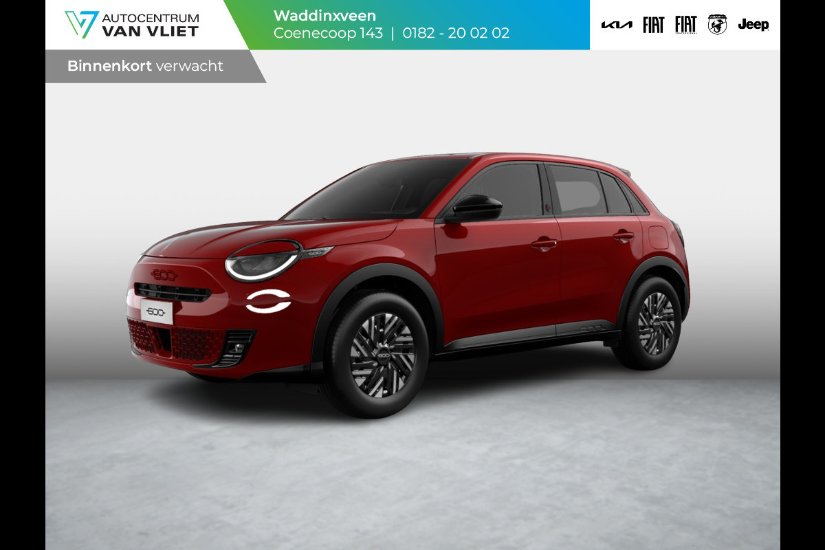 Fiat 600E RED 54 kWh | Clima | Adapt. Cruise | 16" | PDC | Apple Carplay