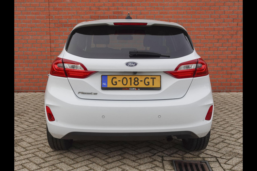 Ford Fiesta 1.0 EcoBoost Titanium Airco ECC Navi Carplay PDC VA+Camera Cruise Control 16" LM Velgen