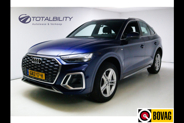 Audi Q5 Sportback 50 TFSI e S edition 300 PK Panoramadak, El.trekhaak + klep, Stoel-stuur en achterbankverw. Adaptive cruise, Matrix led