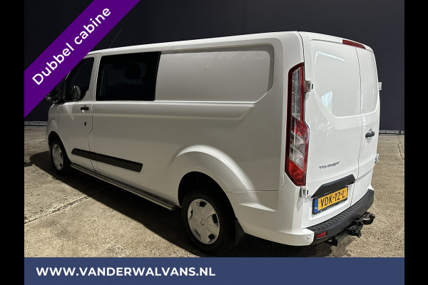 Ford Transit Custom 2.0 TDCI 130pk L2H1 Dubbele Cabine Euro6 Airco | 6-Zits | 2800kg Trekhaak Camera, LED, Cruisecontrol, Parkeersensoren, Verwarmde voorruit