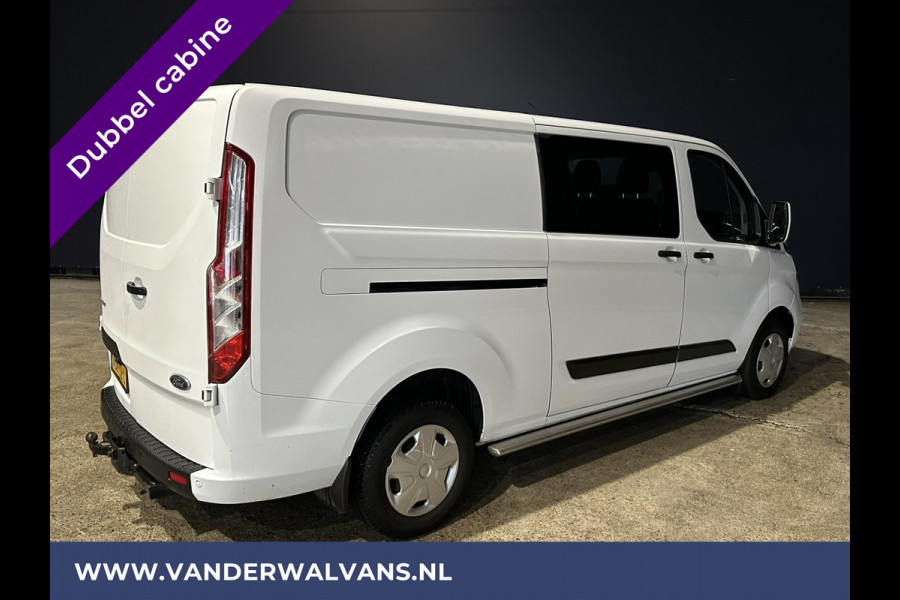 Ford Transit Custom 2.0 TDCI 130pk L2H1 Dubbele Cabine Euro6 Airco | 6-Zits | 2800kg Trekhaak Camera, LED, Cruisecontrol, Parkeersensoren, Verwarmde voorruit