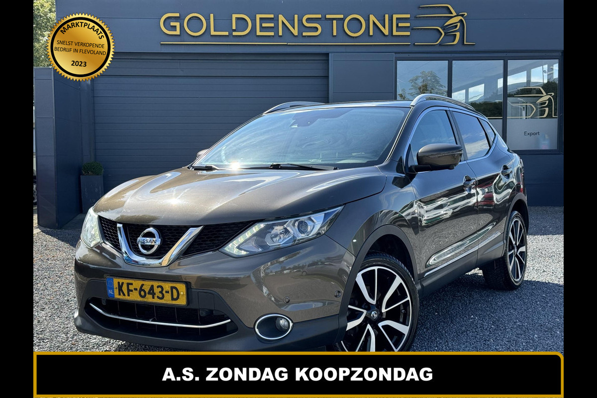 Nissan QASHQAI 1.2 Tekna 2e Eigenaar,Navi,Clima,Cruise,360 Camera,Trekhaak,Leder,N.A.P,APK bij Aflevering