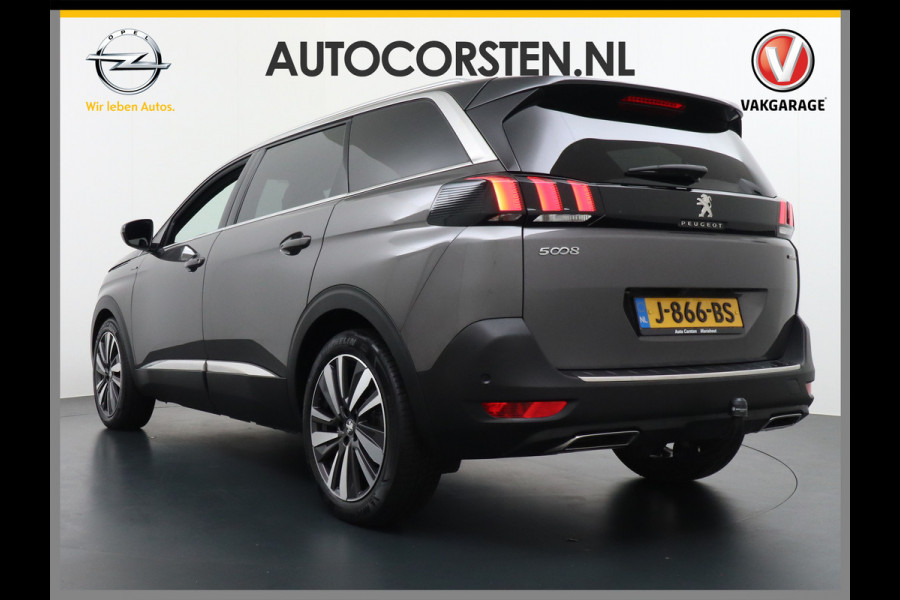 Peugeot 5008 AUT-8 7pers. T131pk GT-Line Elektr.Stoelen+Geheugen+Leer+Verwarmd Elek. Adaptive-Cruise 360Camera 19''LM Apple Android Carplay K Pack City 2 Visio park 2 Parkeer-assistent Connected services mirror screen Aluminium dakrails Stoelverw. Blindspot Navi Pdc Tel. Usb Virtual-Cockpit Sensor dodehoek extra getint glas achter Rijstrooksensor met correctie Vermoeidheids herkenning Pack Drive Assist Bu-spieg el/klap/mem 49.000 nieuw!!! euro 6.3 Orig.NLse auto