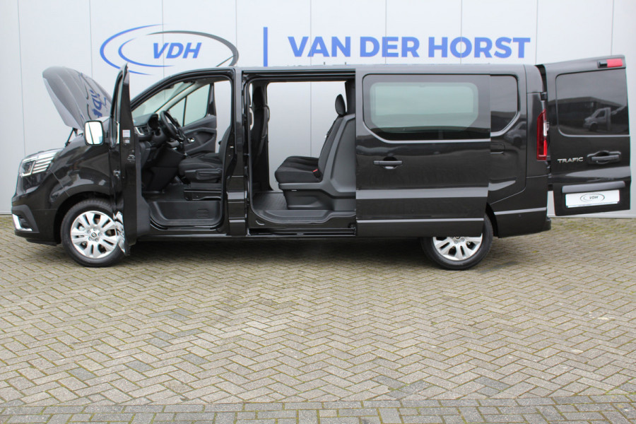 Renault Trafic 2.0-170pk dCi T29 L2H1 Luxe dubbele cabine AUTOMAAT. Luxe Renault Trafic dubbele cabine. Airco, navigatie, telefoonvoorb., metallic lak, LM wielen, schuifdeur li.+re., armsteunen li.+re voor, Isofix etc, etc