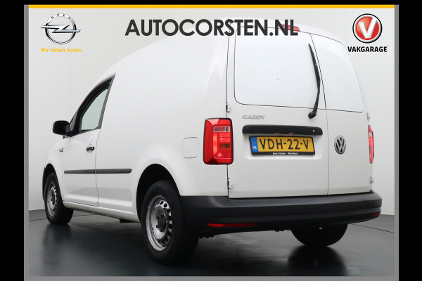 Volkswagen Caddy 2.0TDI EURO 6 Airco Schuifdeur-R Betonplex-Vloer Lat om Lat betimmering Multimedia systeem ESP ASR Elek.ramen Buitenspiegels ele Bluetooth Vervolgbotsing preventie  Brake Assist System Achterruit+Wissers+verwarmd Tussenwand m rooster Achterruitenwisser Euro 6